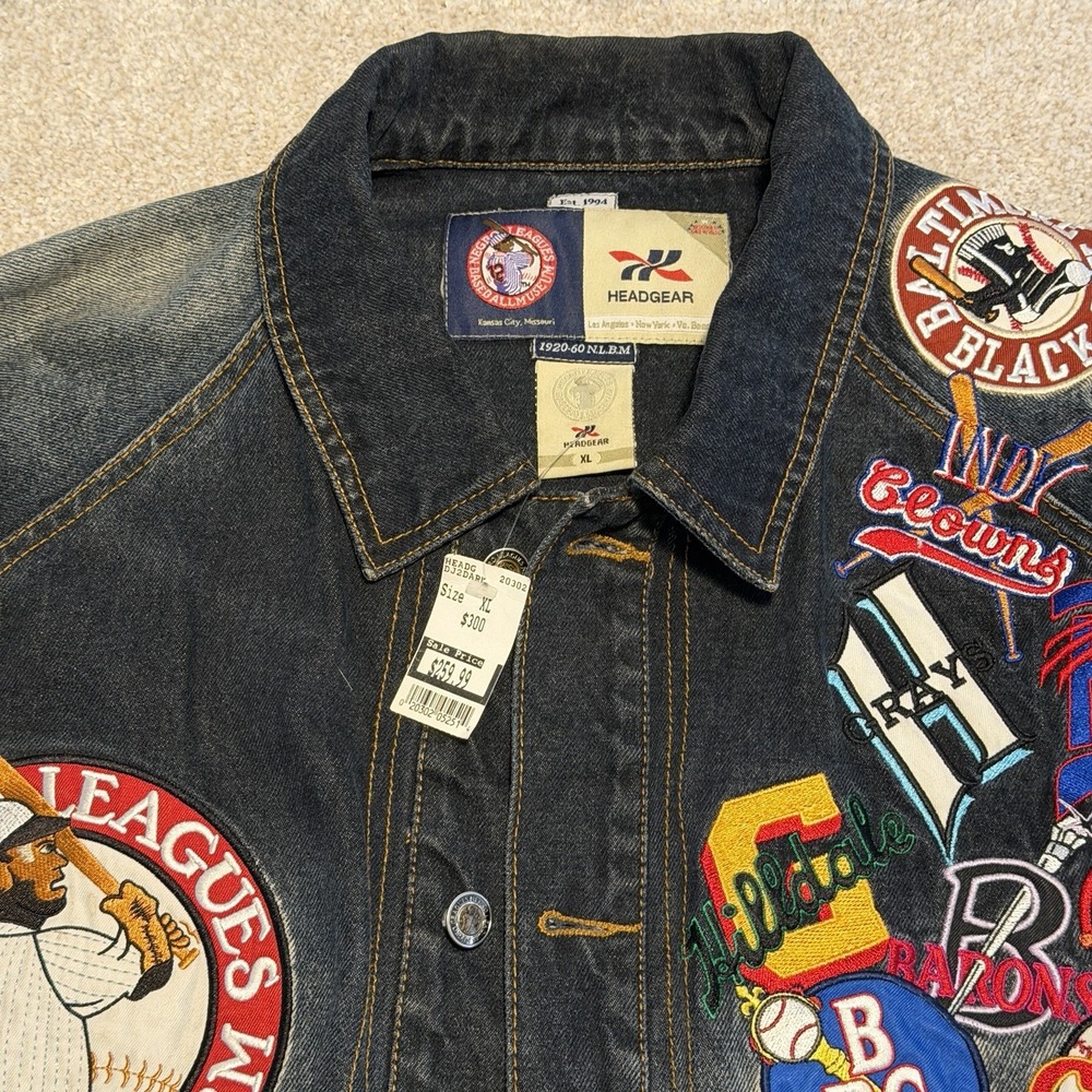 Negro League Baseball Museum NLBM NLBPA MLB Embroidered Denim Jacket Pants Set - Picture 6 of 16